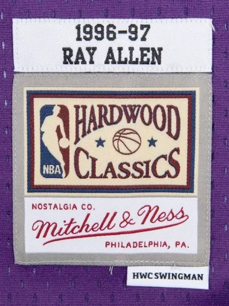 Cămașă Mitchell & Ness din jerseu violet