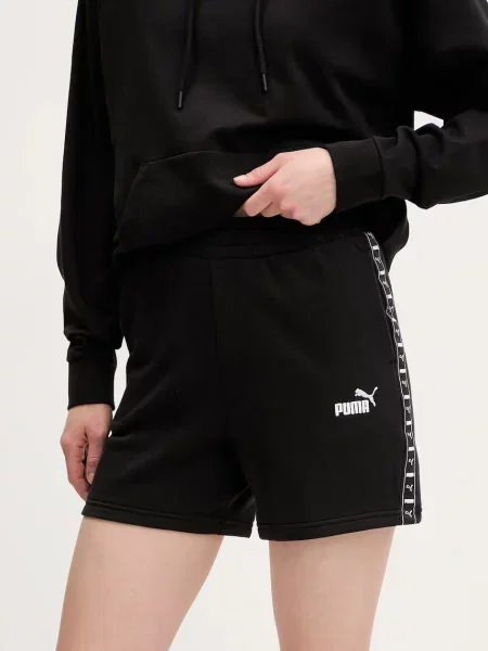 Kraťasy Puma s potiskem high waist černá