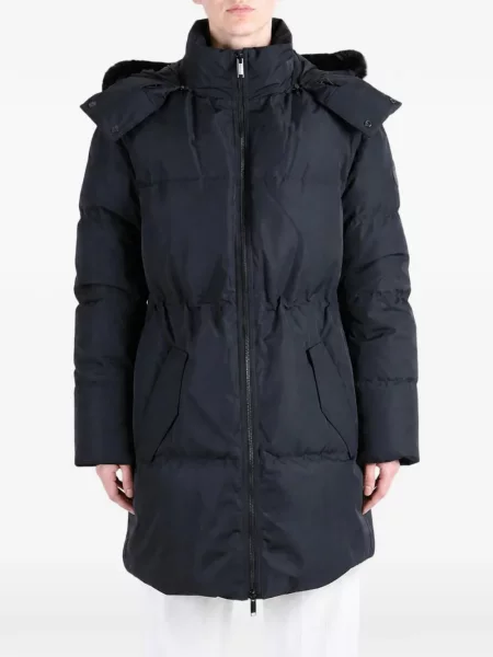 Geacă parka Canada Goose cu glugă cu blană negru