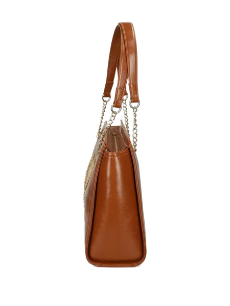 Torbica Love Moschino sa šiljcima smeđa