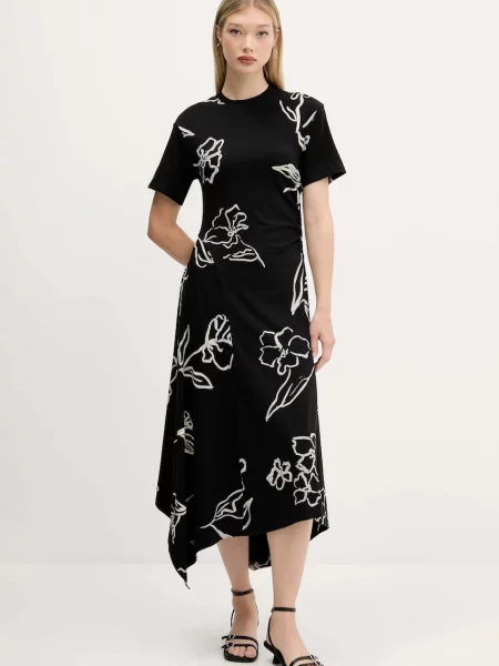 Desigual rochie CALMA midi evazati negru