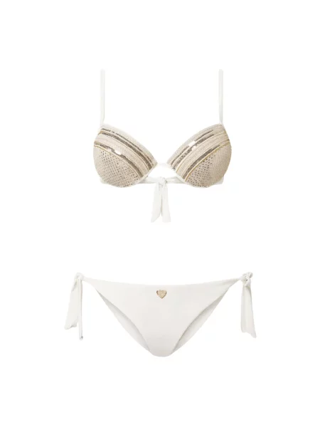 Bikini Twinset z cekinami białe
