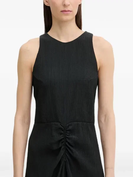 Rochie midi Sessun cu volane negru