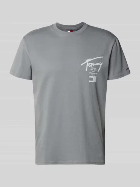 T-shirt o kroju regular fit z czystej bawełny Tommy Jeans
