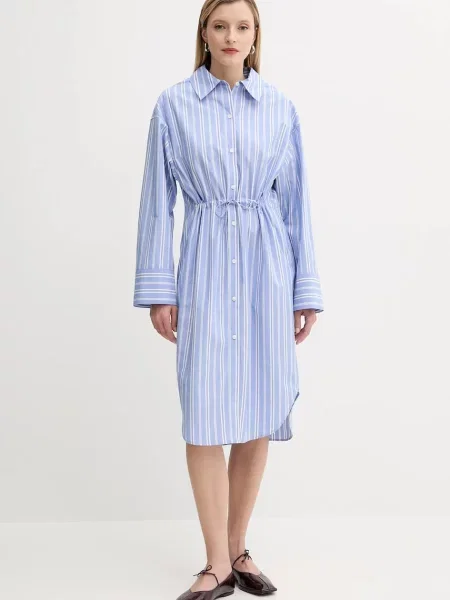 Samsoe Samsoe rochie SACATAN mini drept albastru