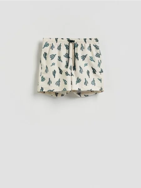 Reserved Pantaloni scurți de plajă cu model crem