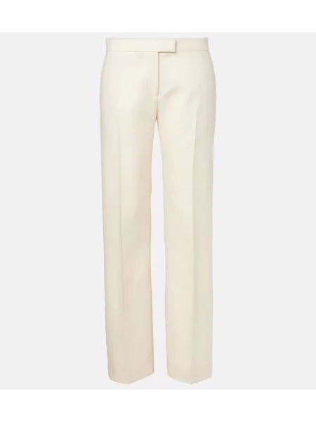 Pantaloni Khaite de lână alb