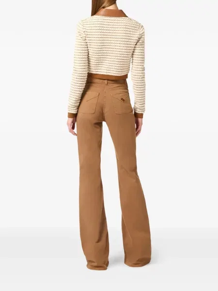 Blugi evazați Elisabetta Franchi maro