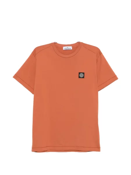 Tricou Stone Island cu strasuri portocaliu