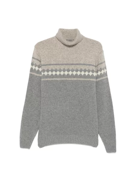 Sweter z golfem Ferrante wełniany szary