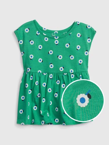 Tricou copii Gap verde