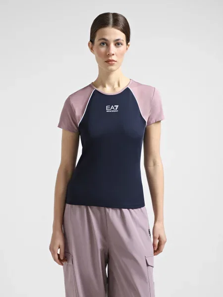 Теннисная футболка Ea7 синяя