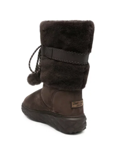 Cizme Jimmy Choo din piele de oaie maro