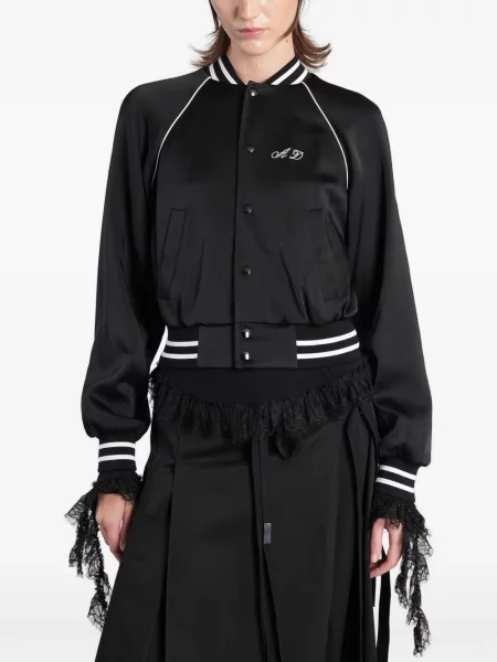 Geacă bomber Ann Demeulemeester cu broderie negru