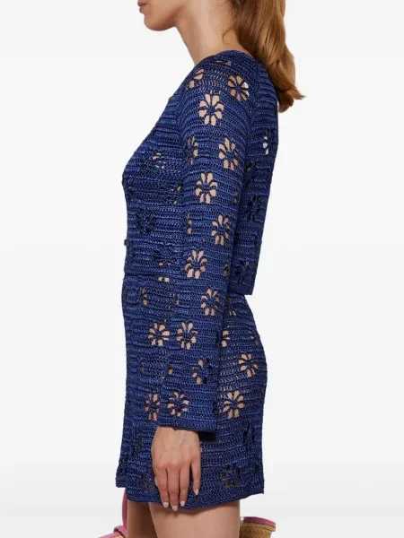 Cardigan Calle Del Mar cu model floral albastru