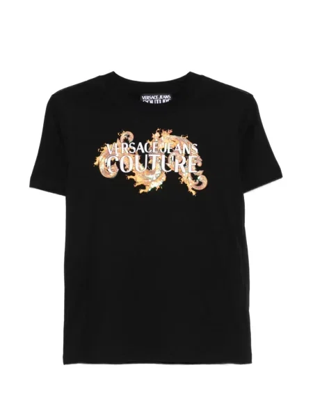 Tricou Versace Jeans Couture cu imagine negru