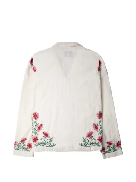Cămașă Baziszt cu model floral alb