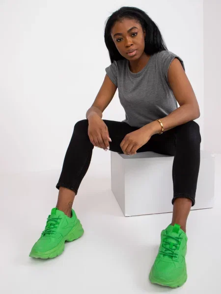 Tricou Fashionhunters melange gri