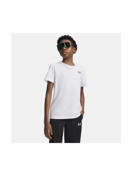 Tricou copii Under Armour alb