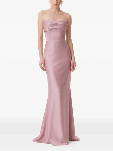 Rochie maxi Framboise fără bretele roz