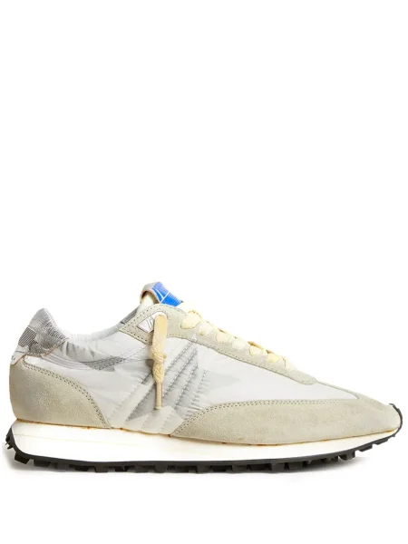 Sneakerși Golden Goose cu șireturi cu imagine din dantelă alb