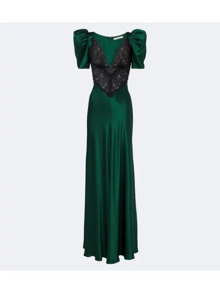 Rochie Rodarte din satin verde