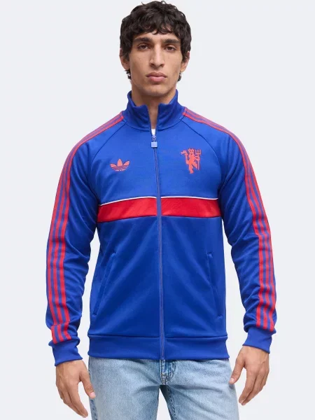 ADIDAS PERFORMANCE Tréningová bunda MUFC modrá červená