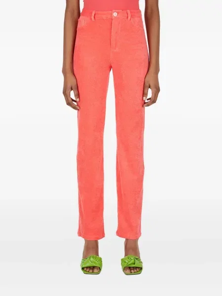 Jeansy Maisie Wilen frotte czerwone