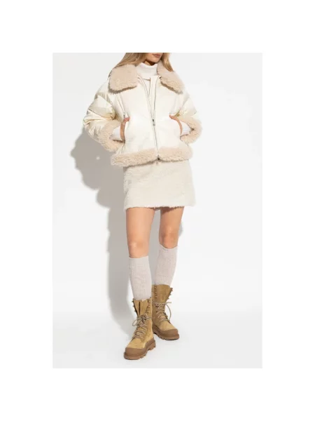 Spódnica Moncler z logo beżowa