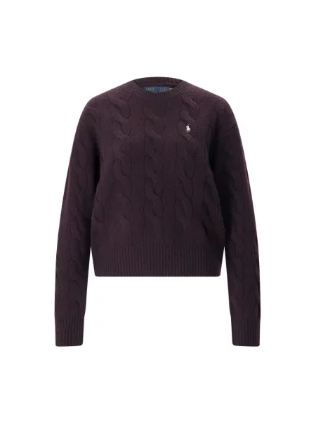 Sweter Polo Ralph Lauren wełniany fioletowy