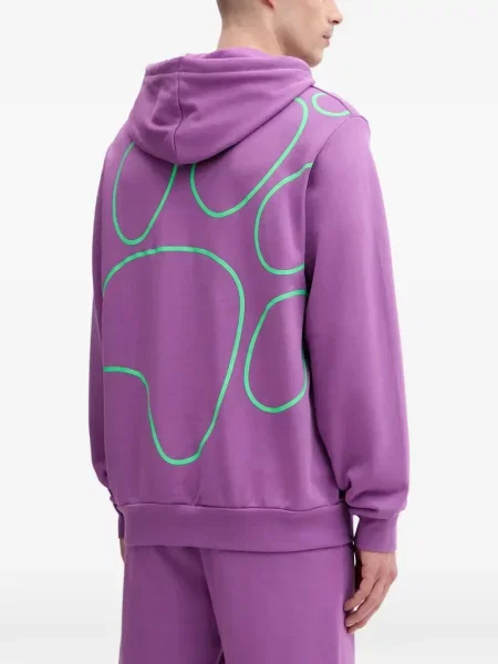 Mikina s kapucí Jack Wolfskin fialová