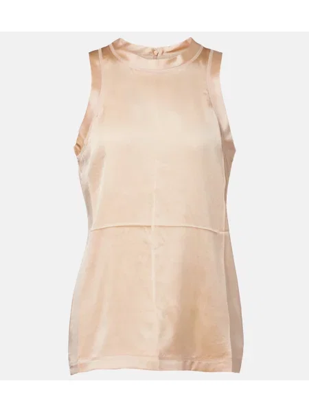 Top de mătase Phoebe Philo de mătase roz