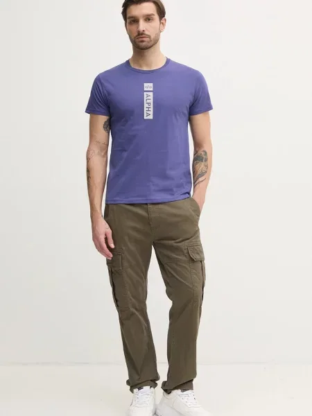 Alpha Industries tričko fialové