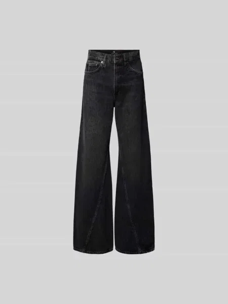 Jeansy o kroju wide fit z 5 Anine Bing czarne