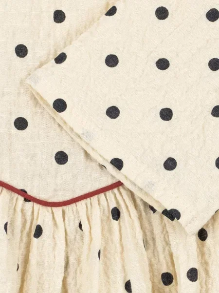 Konges Sløjd разкроена рокля от с ELIN DRESS GOTS бяло