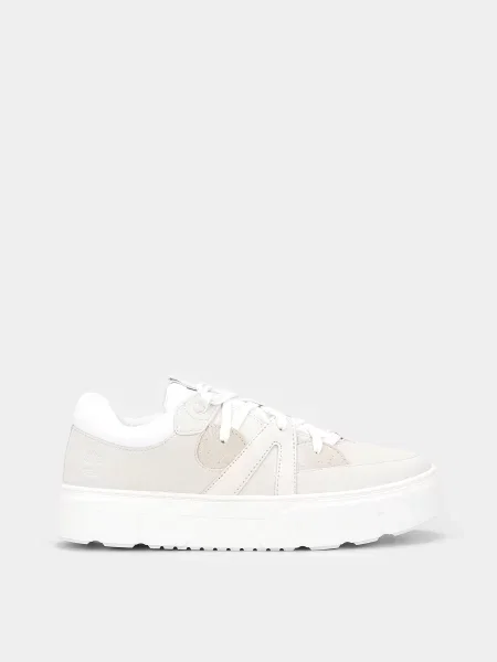 Кожаные кроссовки Timberland на шнуровке белые