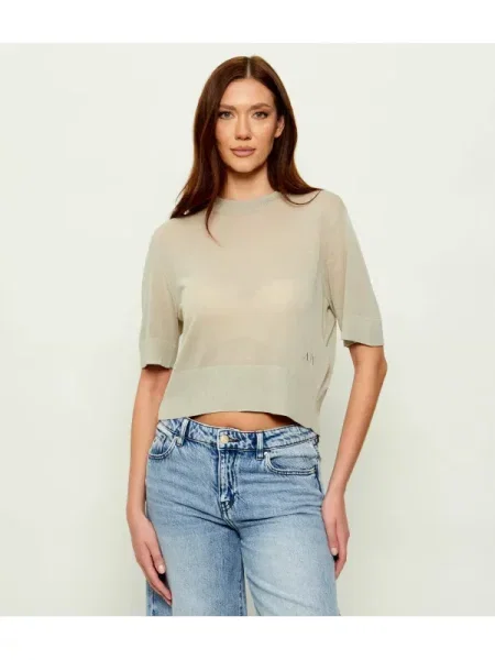 Armani Exchange Pulover | cu adaos de in bej