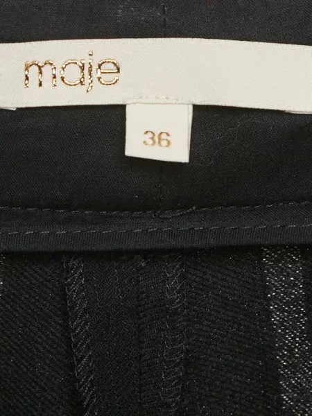 Pantaloni Maje cu dungi negru