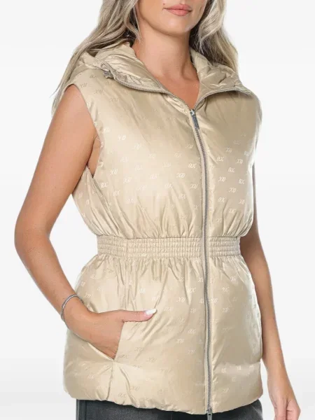 Geacă Armani Exchange fără mâneci cu glugă cu imagine