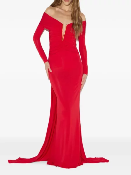Ușor rochie Elisabetta Franchi din jerseu roșu