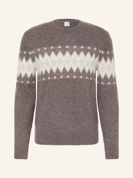 Eleventy Svetry S Kašmírem šedá / světle šedá bílá