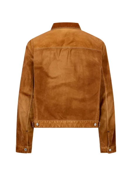 Geacă Dsquared2 din piele de căprioară maro