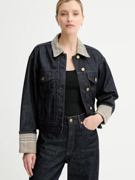 Rag & Bone kurtka jeansowa przejściowa oversize czarny