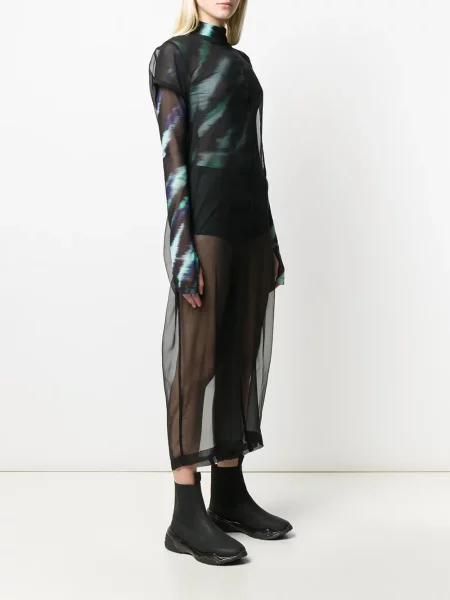 Průsvitný zkrácený overal Comme Des Garçons Pre-owned černý