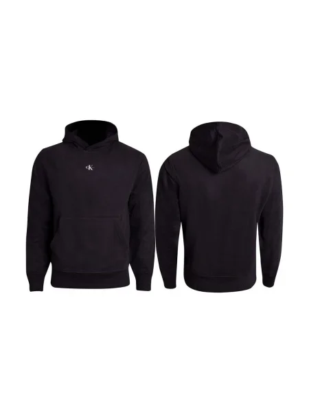 Mikina s kapucňou Calvin Klein Jeans s kapucňou čierna