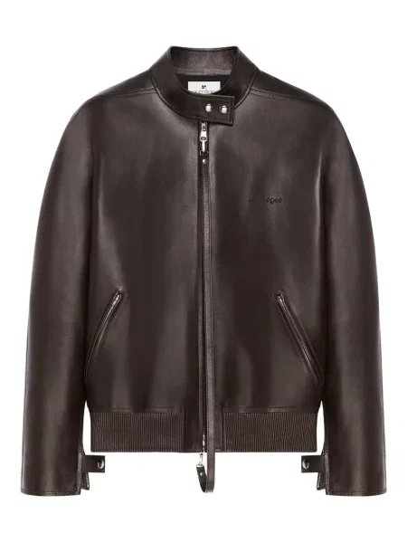 Geanta de piele Courreges maro