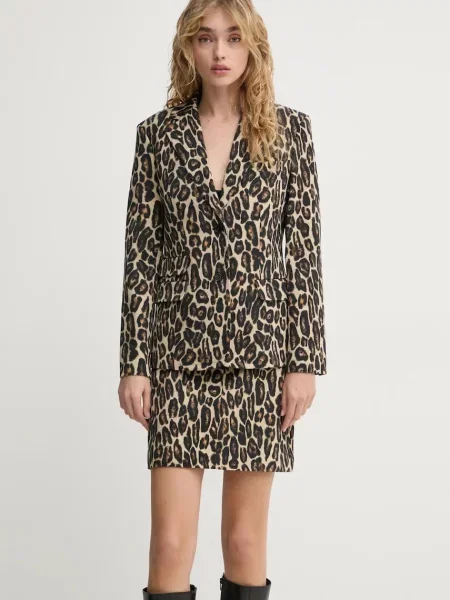 Theory sacou un singur rand de cu imprimeu bej