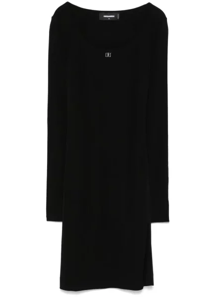 Rochie midi Dsquared2 până la genunchi de costum negru