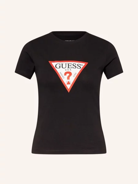 Tričko Guess Jeans černé