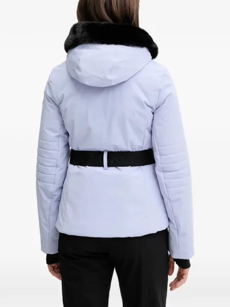 Geacă Ea7 Emporio Armani cu glugă violet